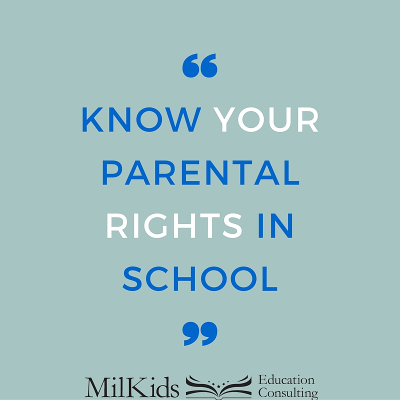 know your parental rights in school